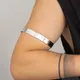 Salkeys-Bracelet de bras supérieur minimaliste pour hommes manchette de bras réglable métal