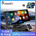 PodoNuremberg-Moniteur de rétroviseur de voiture vidéo Carplay connexion sans fil écran HD