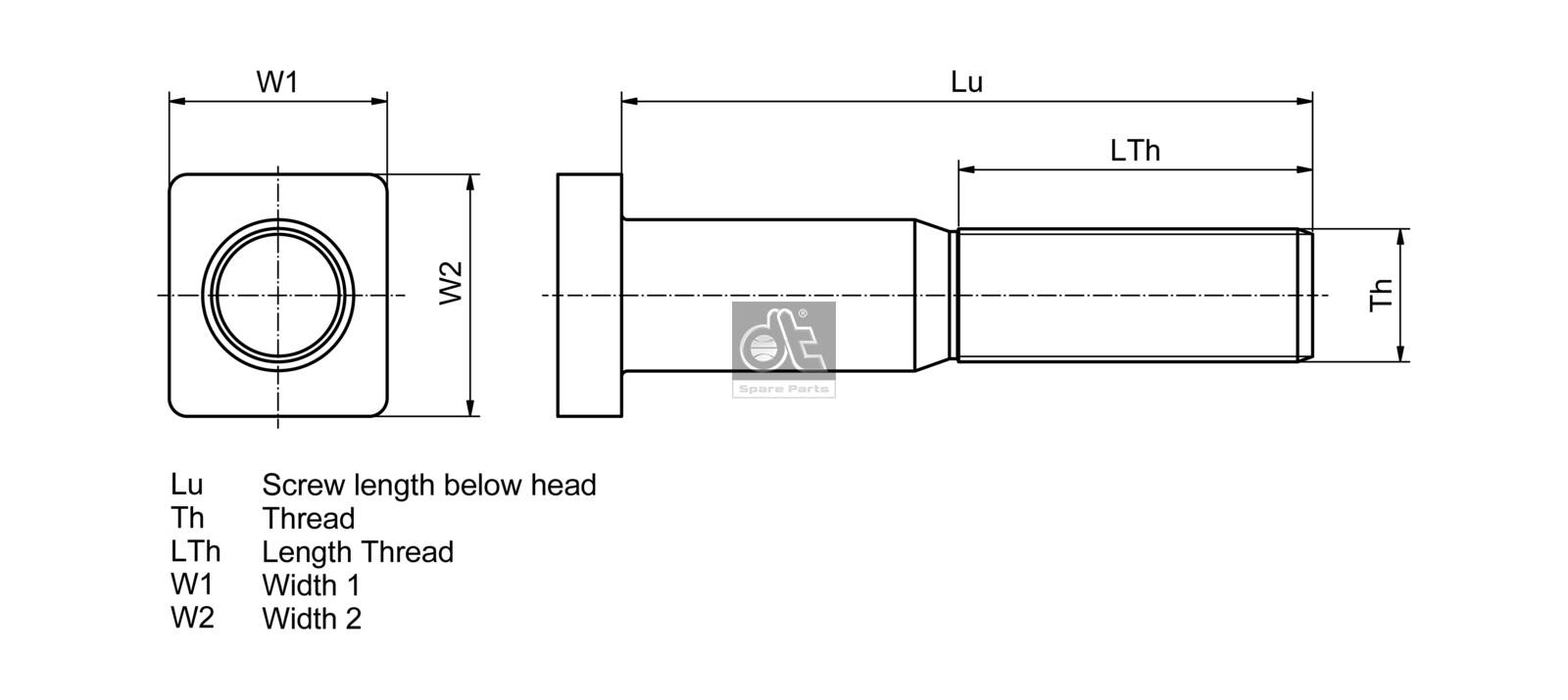 DT Spare Parts Radbolzen Universal 1.17028 Image