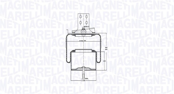 MAGNETI MARELLI Federbalg, Luftfederung Universal für IVECO 99462841 030607020168 Image
