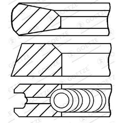 GOETZE ENGINE Kolbenringsatz Universal 08-740900-00 Image