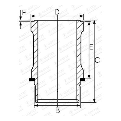 GOETZE ENGINE Zylinderlaufbuchse Universal 138,500mm 14-112800-00 Image