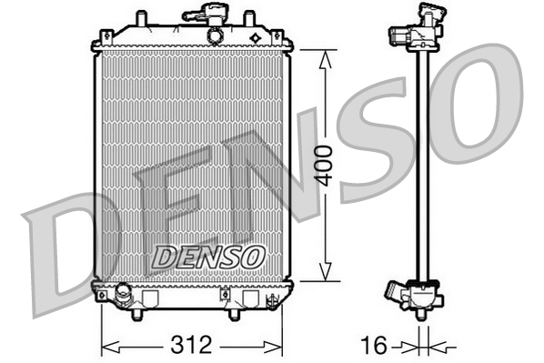 DENSO Kühler, Motorkühlung drm35002 für DAIHATSU Image