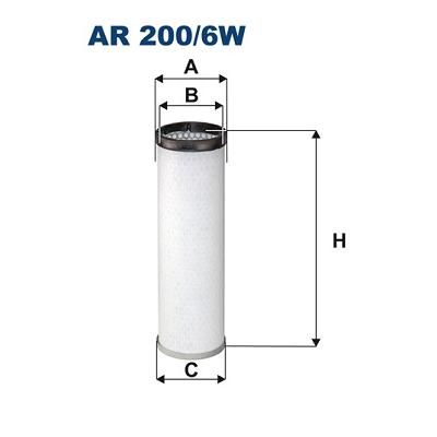 FILTRON Sekundärluftfilter Universal 115mm für VOLVO 20405830 80813892 AR 200/6W Image