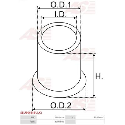 AS-PL Buchse, Starterwelle Universal SBU9063(BULK) Image