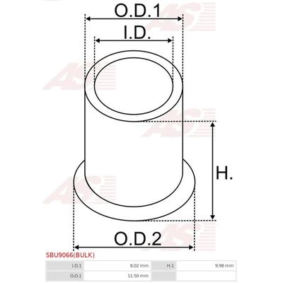 AS-PL Buchse, Starterwelle Universal SBU9066(BULK) Image