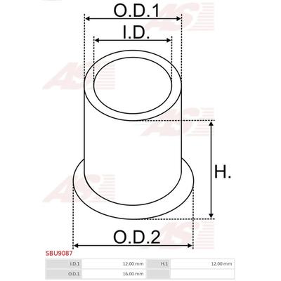 AS-PL Buchse, Starterwelle Universal SBU9087 Image