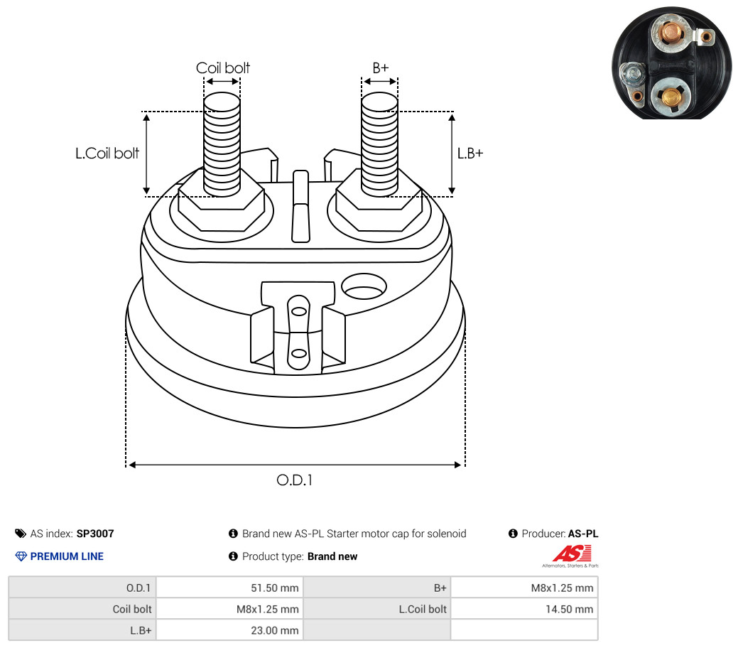 AS-PL Reparatursatz, Starter Universal SP3007 Image