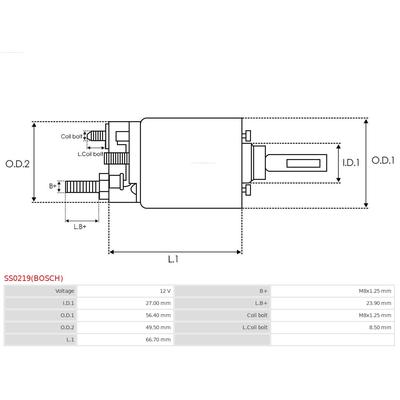 AS-PL Magnetschalter, Starter Universal 12V für VW 068911287H SS0219(BOSCH) Image