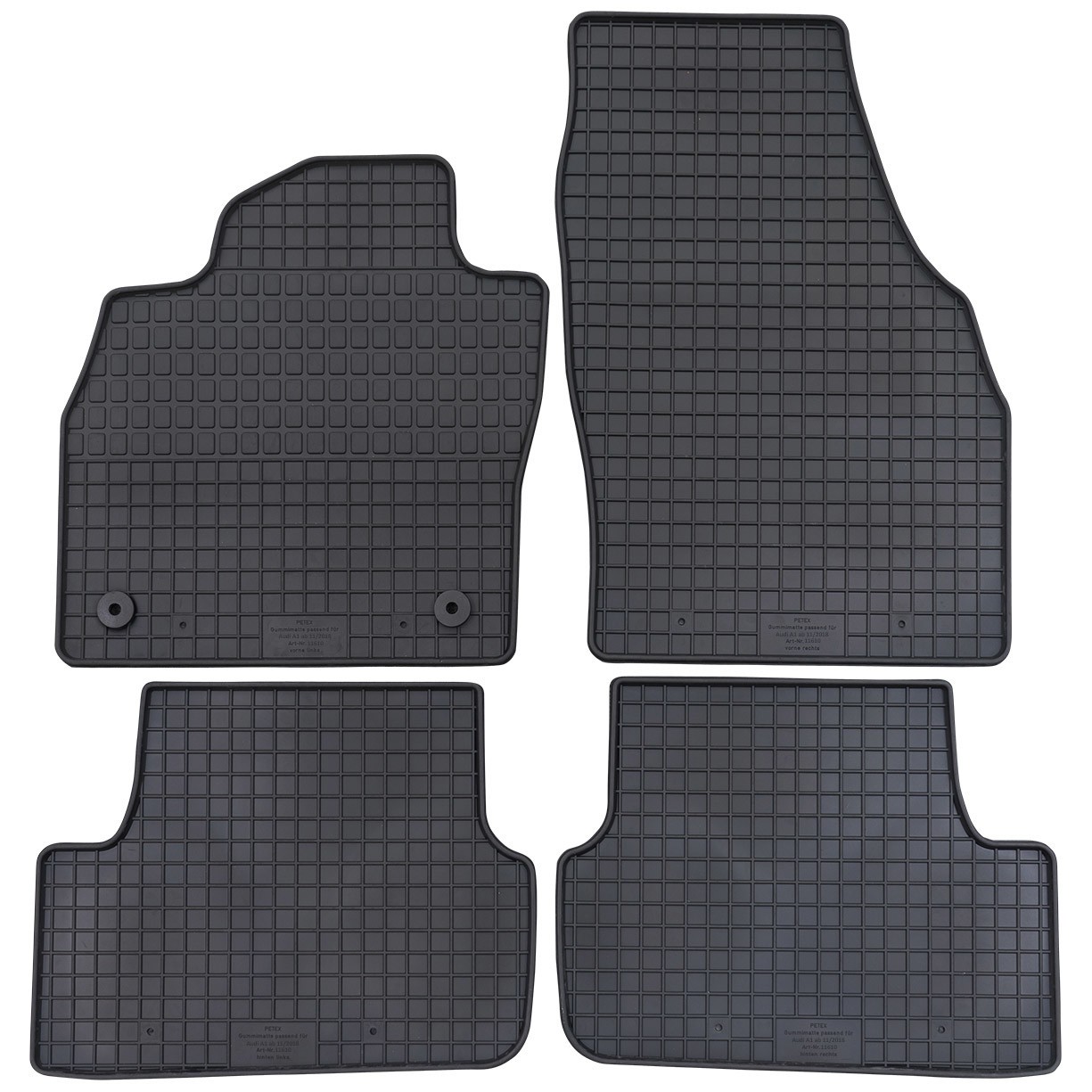 PETEX Fußmattensatz schwarz - vorbereitet für Befestigungssystem Universal 11610 Image