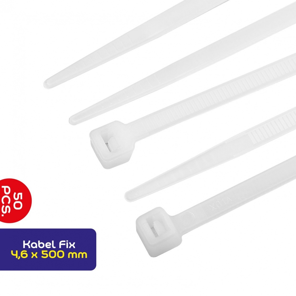 ALCA Kabelbinder 4,6*500mm 50 St. weiß Sortiment, 625510 Image