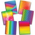 New Generation - Rainbow - 1 subject 70 sheets 8 x 10.5 wire bound spiral notebook 6 pack wide ruled heavy duty covers 3 hole punch (6 pack spiral notebook wide ruled)