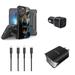 Accessories Bundle for iPhone 14 Pro Case - Heavy Duty Rugged Protector Cover (Wolf) Belt Holster Clip 30W Car Charger UL Dual Wall Charger 2 MFI Certified USB C to Lightning Cables