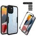 Jiahe Cover Compatible with iPhone 14 Built with PET Screen Protection Full Body Shockproof Dual-layer Protective Soft Silicone Bumper Cover Black