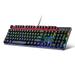 Boriyuan 104 Keys Wired Mechanical Gaming Keyboard with Rainbow RGB LED Backlit Outemu Brown Switches Aluminum Alloy Frame Black