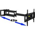 FORGING MOUNT Long Extension TV Mount Dual Articulating Arm Full Motion Wall Mount TV Bracket with 43 inch Long Arm Fits 42 to 90 Inch Flat/Curve TVs Holds up to 132 lbs max. 600x400mm