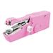 Mini Portable Sewing Machine Hand Cordless Sewing Machine Essentials for Home Quick Repairing and Stitch Handicrafts Pink