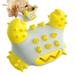 Dog Toothbrush Chew Toy Multifunctional Crab Molar Teething Chew Toy Leaky Ball - Yellow