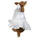 Dog Wedding Gowns Bride To Be Dresses Formal White Veil Skirt Bow Ruffle Trim (xxSmall)