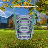 Seizeen Hammock Swing Chair Hanging Rope Swing Hammock Chair with 2 Cushions Hammock Chair Swing for Indoor & Outdoor 2 Cushions Green