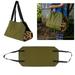 Home Edit Storage LAWOR Firewood Log Carrier Bag - Waxed Canvas Wood Bag - Fireplace Accessories Green O2756