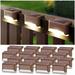 16 Pack Solar Deck Lights Solar Step LED Lights for Outdoor Waterproof Solar LED Lights for Deck Step Railing Wall Patio Garden Stair Yard and Driveway Path (Warm White)