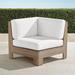 St. Kitts Corner Chair in Weathered Teak with Cushions - Stripe, Special Order, Resort Stripe Glacier - Frontgate