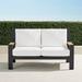 Calhoun Loveseat with Cushions in Aluminum - Salta Palm Dune, Standard - Frontgate