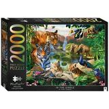 Mindbogglers Artisan 2000-piece Jigsaw Puzzle: In the Jungle - Jigsaws for Adults - Deluxe Jigsaw Puzzles - 38.6x30in - Intricate Puzzles - Hobbies - Jungle Themed Jigsaw Puzzles - Tiger Jigsaw