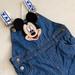 Disney Bottoms | Disney Store | Disney Baby Mickey Mouse Hyperion Mountain Trail Denim Overall | Color: Blue | Size: 12-18mb