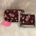 Kate Spade Bags | Kate Spade Frosted Floral Small Cosmetic Case & Card Holder Set In Deep Berry | Color: Pink/Red | Size: Os