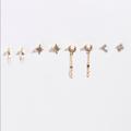 Free People Jewelry | New!Free People Quinn 14k Gold Plated Stud Set | Color: Gold | Size: Os