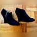 Nine West Shoes | Never Worn Nine West Suede Wedges | Color: Black | Size: 9.5