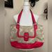 Coach Bags | Coach Campbell Signature Belle Carryall Purse Handbag Tote | Color: Cream/Pink | Size: Os