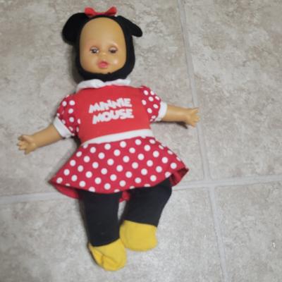Disney Toys | Disney Parks Baby Doll In Minnie Mouse Costume | Color: Black/Red | Size: Osg
