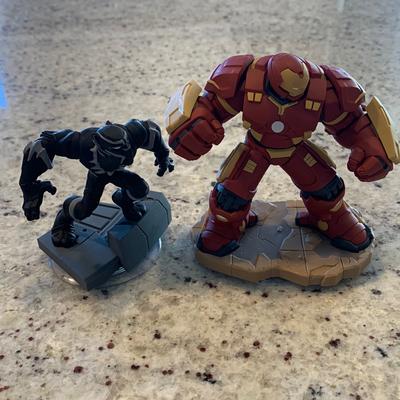 Disney Toys | Disney Infinity Marvel 3.0 Characters. Black Panther And Hulkbuster Iron Man. | Color: Black/Red | Size: Osb