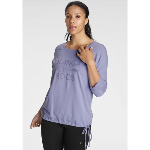 3/4-Arm-Shirt KANGAROOS Gr. 44/46, lila (lavendel) Damen Shirts Jersey