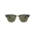 Ray-Ban Unisex Rayban Clubmaster Sunglasses, Black Frame With Gold Rim and Polarized G-15 Lenses, 51 UK