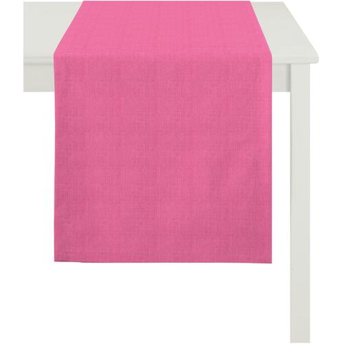„Tischläufer APELT „“Arizona, Uni-Basic““ Tischdecken Gr. B/L: 60 cm x 200 cm, 1 St., pink Tischläufer Leinenoptik“