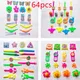 64 pièces Mini jouets Pinata pour fête d'anniversaire pour enfants cadeaux de fête prénatale sac