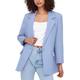 ONLY Damen Oversized Langarm Blazer | Eleganter Basic Cardigan | Business Jacke Mantel ONLLANA-Berry, Farben:Blau, Größe:34