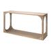 Console Table with Oblong Cut Out and Bottom Shelf, Natural Brown - H 32 x W 60 x L 18