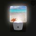 menggutong Auto Sensor LED Dusk to Dawn Night Light Plastic in Blue/Brown/Red | 4.5 H x 3 W x 1.4 D in | Wayfair 211J37G06R2BHY5I1