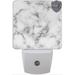 menggutong Marble Gray LED Auto Dusk to Dawn Night Light Plastic in Gray/White | 4.5 H x 3 W x 1.4 D in | Wayfair 211G2O8D45Q091FAL