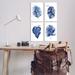 Stupell Industries Varied Leaves Simple Botanical Plant Shapes by Melonie Miller - Painting on MDF in Blue | 30 H x 20 W x 0.5 D in | Wayfair