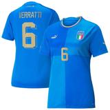 Women's Puma Marco Verratti Blue Italy National Team 2022/23 Home Replica Player Jersey