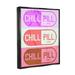 Trinx Various Chill Pill Shapes by Daphne Polselli - Textual Art on Canvas in Indigo/Pink/Red | 21 H x 17 W x 1.7 D in | Wayfair