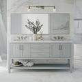 Latitude Run® 73" Double Bathroom Vanity Set Wood/Marble in Gray | 36 H x 73 W x 22 D in | Wayfair 73E34BF796D94764B52AD04D0A74E755