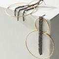 Anthropologie Jewelry | Anthropologie Shimmering Linked Hoop Earrings | Color: Gold/Silver | Size: Os