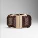 Burberry Jewelry | Euc Burberry Brown Python Springhill Hinged Cuff Bracelet | Color: Brown/Gold | Size: Os